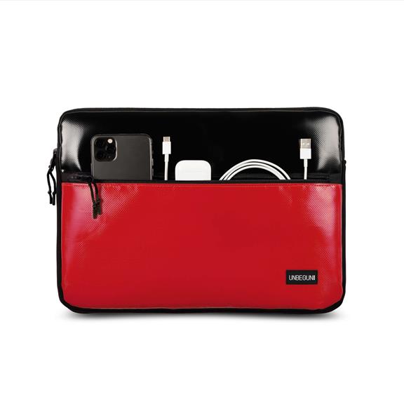 Laptop-Hülle Fronttasche Schwarz Rot 2