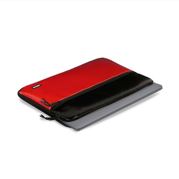 Laptop-Hülle Fronttasche Schwarz Rot 4