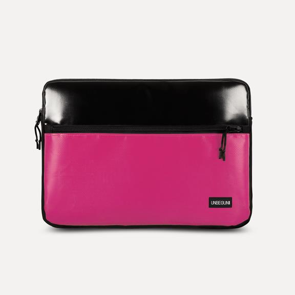 Laptop Sleeve Front Pocket Black Pink 1
