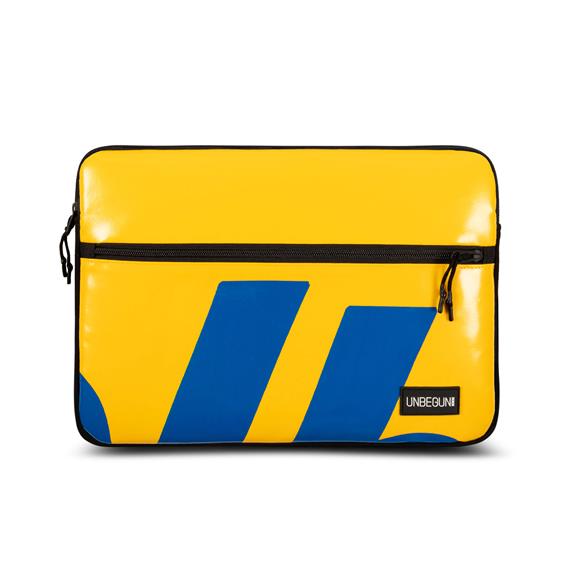 Laptop-Hülle Fronttasche Gelb Blau I 6
