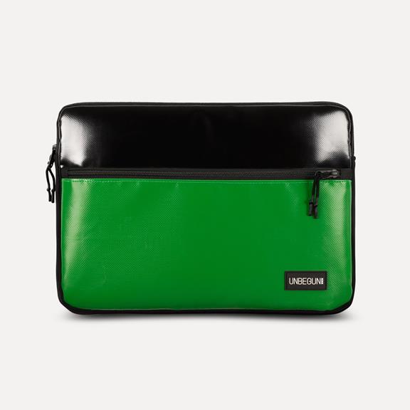Laptop Sleeve Front Pocket Black Green 1