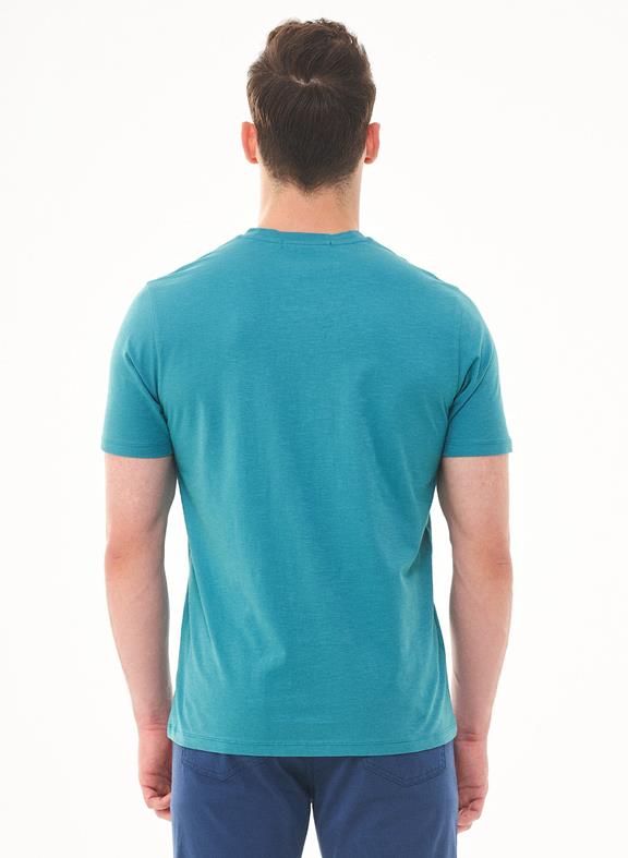 Basic T-Shirt V-neck Petrol Green 4