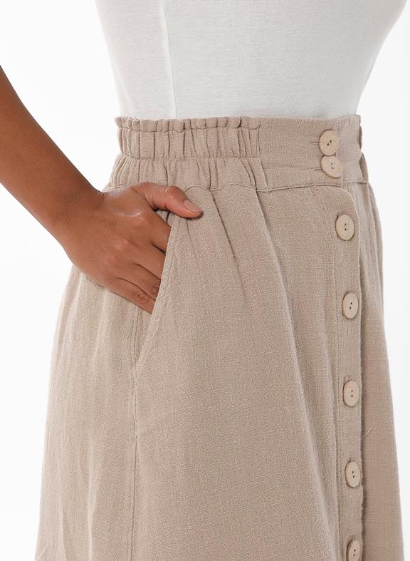Skirt Buttons Beige 5