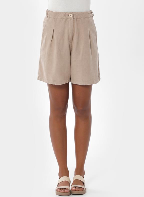 Shorts Pleated Beige 1