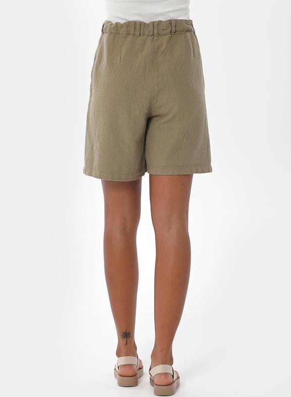 Shorts Pleated Olive Green 4