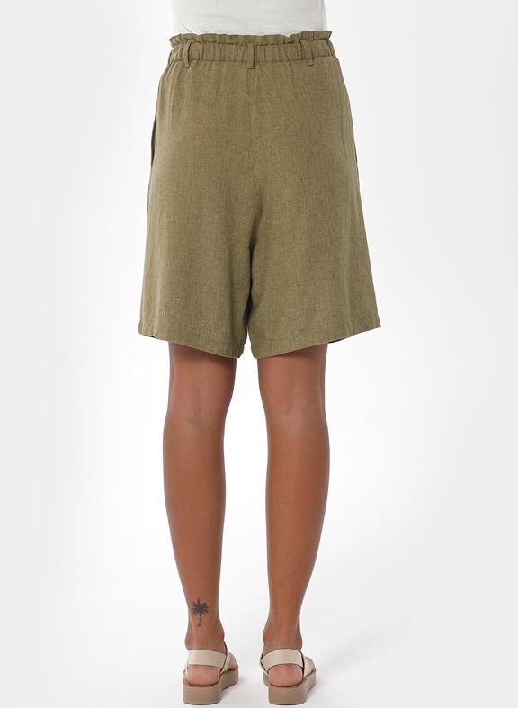 Shorts Wide Hem Olive Green 4