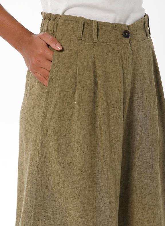 Shorts Wide Hem Olive Green 5