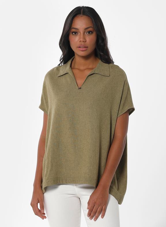 Blouse Olijfgroen via Shop Like You Give a Damn