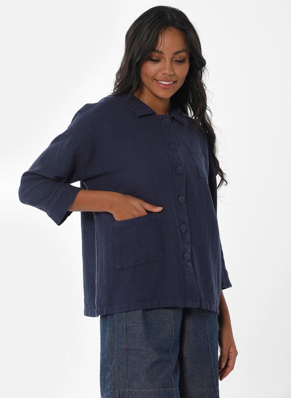 Overhemdblouse Navy from Shop Like You Give a Damn