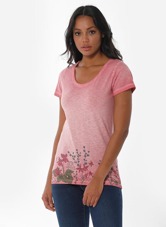 T-Shirt Blumen Rosa 1