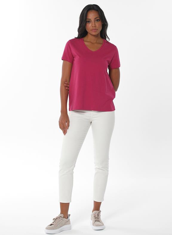 T-Shirt V Hals Roze from Shop Like You Give a Damn