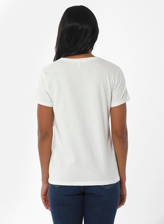 T-Shirt Baumdruck Weiß 4