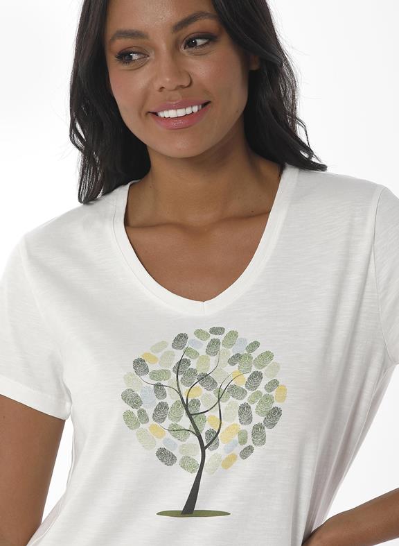 T-Shirt Tree Print White 5