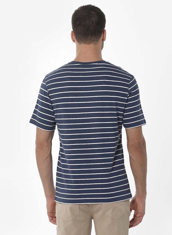 Striped T-Shirt Navy Off White 4