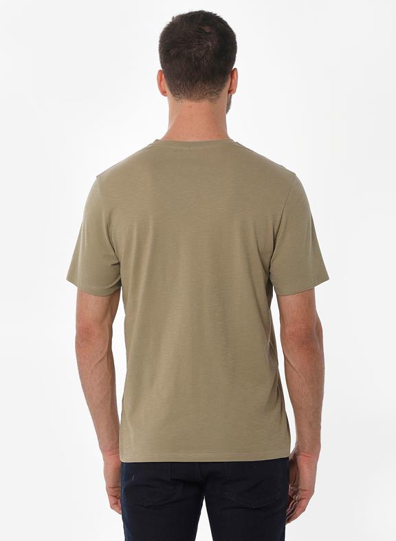 T-Shirt Bicycle Print Olive 3