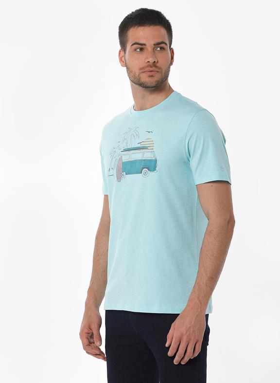 T-Shirt Bus Print Blue 3
