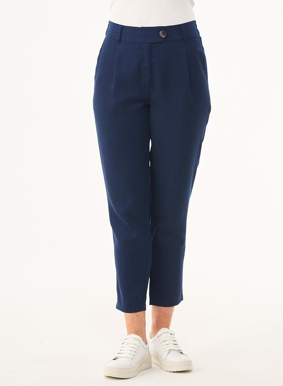 Chino-Hose Cropped Navy 1