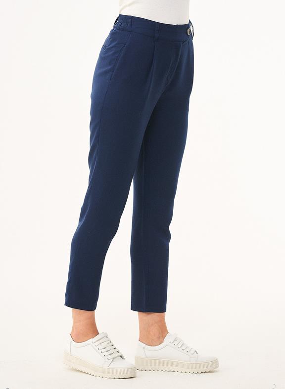 Chino-Hose Cropped Navy 3