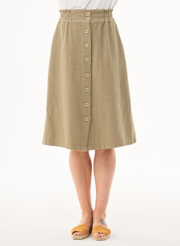 Skirt Buttons Olive Green 1