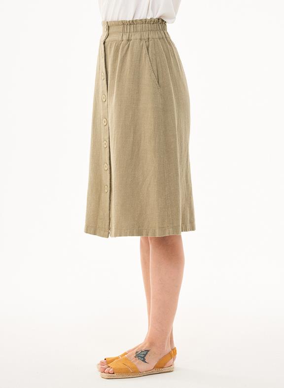 Skirt Buttons Olive Green 3
