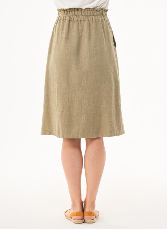 Skirt Buttons Olive Green 4