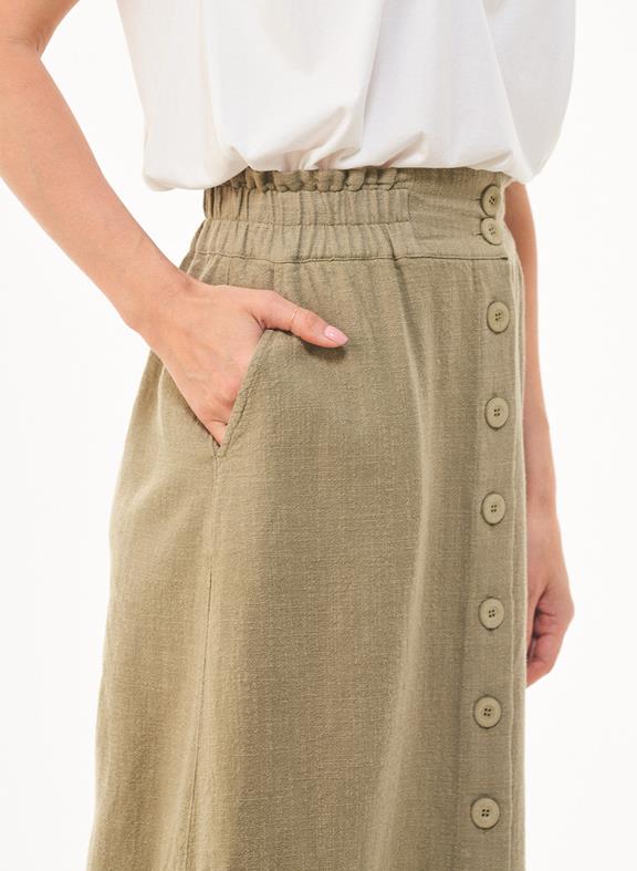Skirt Buttons Olive Green 5