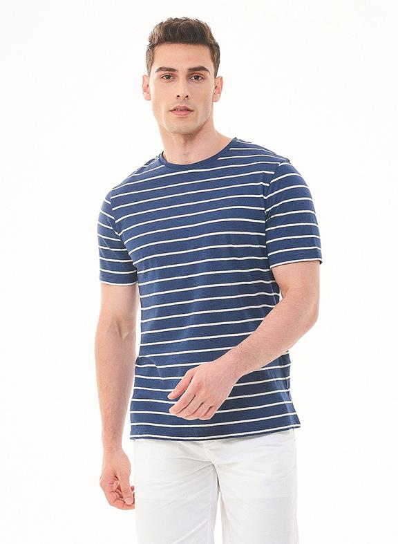 T-Shirt Striped Blue 1