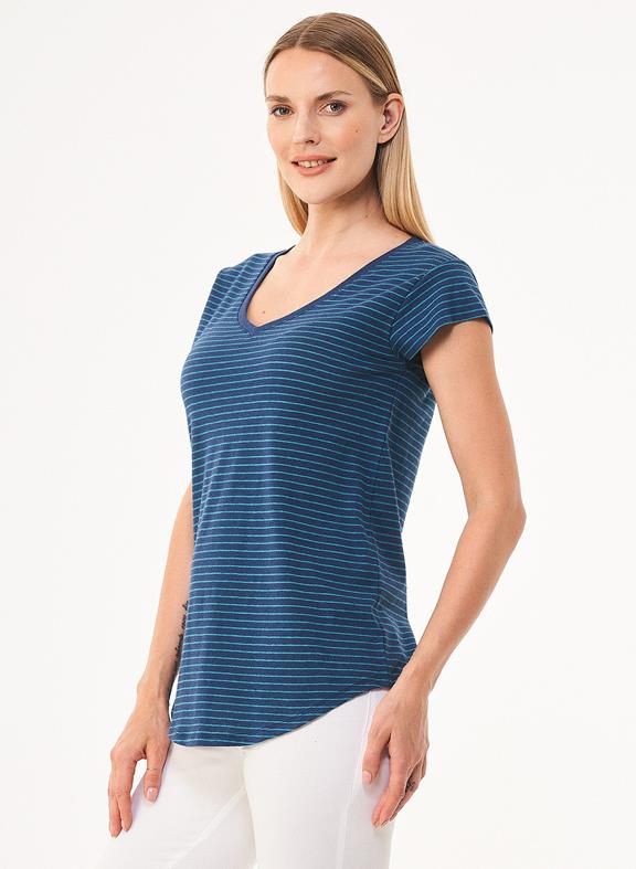 T-Shirt Blue Striped 3