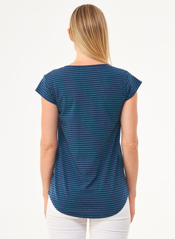 T-Shirt Blue Striped 4