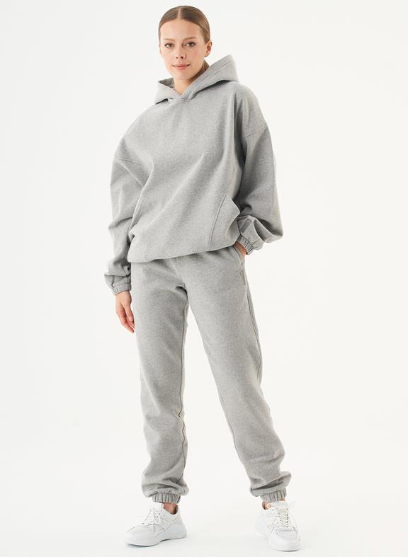 【SATIIIZ】Keya Pigment Oversized Fit Hoodie Project Cece | Oversized Hoodie Hande Light Grey
