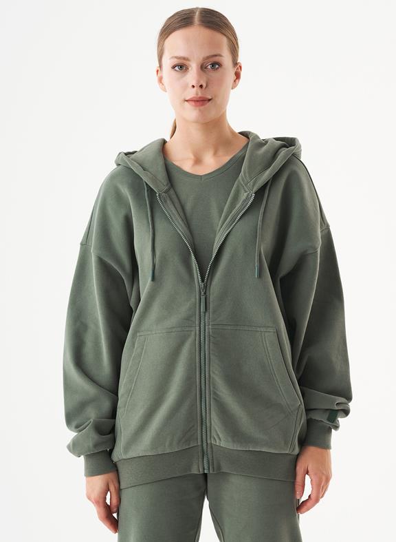 Sweat jacket Jale Olive from Shop Like You Give a Damn