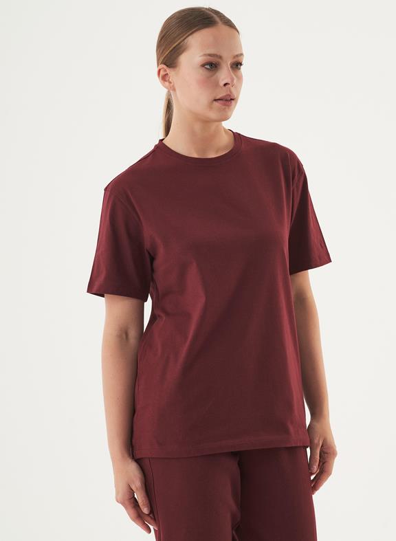 Unisex T-Shirt Biologisch Katoen Tillo Bordeaux 3
