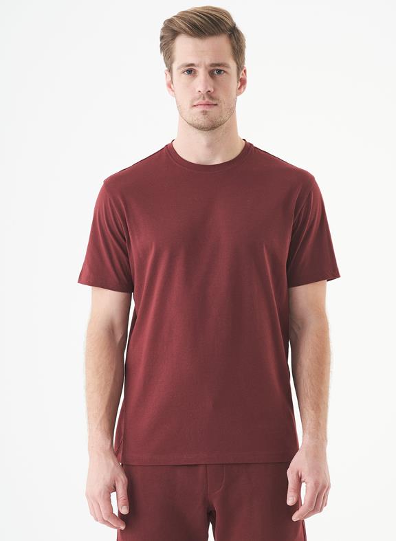 Unisex T-Shirt Biologisch Katoen Tillo Bordeaux 5