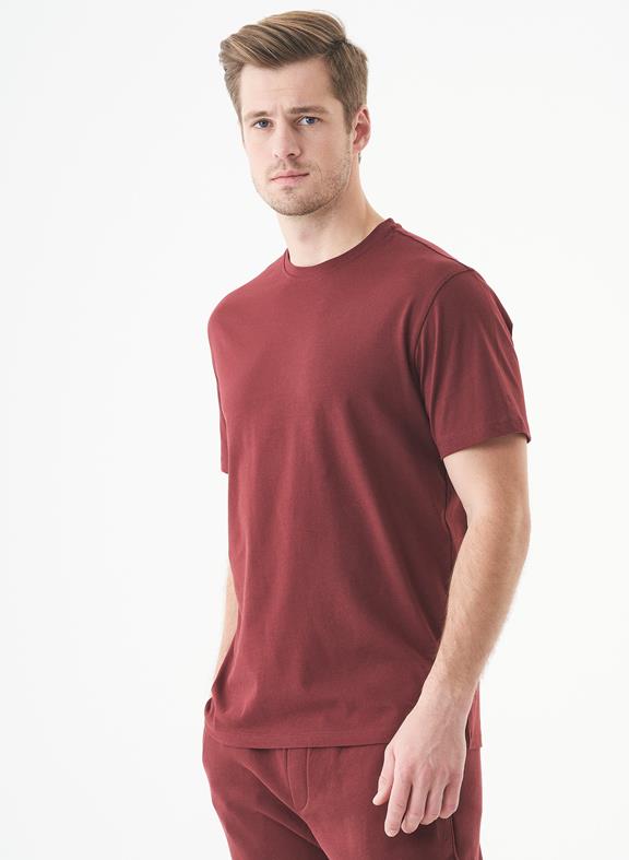 Unisex T-Shirt Biologisch Katoen Tillo Bordeaux 7