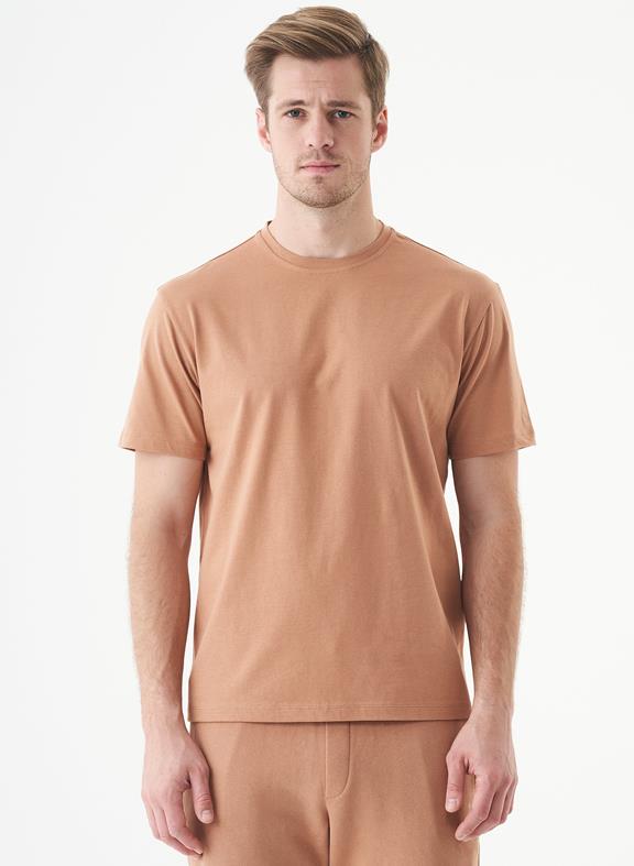 Unisex T-Shirt Organic Cotton Tillo Light Brown 1