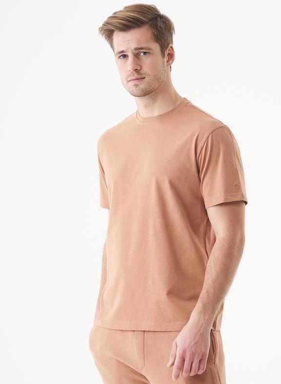 Unisex T-Shirt Organic Cotton Tillo Light Brown 3