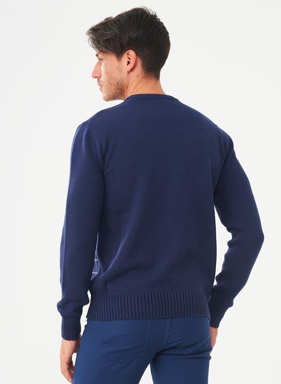 Striped Sweater Navy Blue 5
