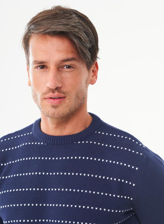 Striped Sweater Navy Blue 7