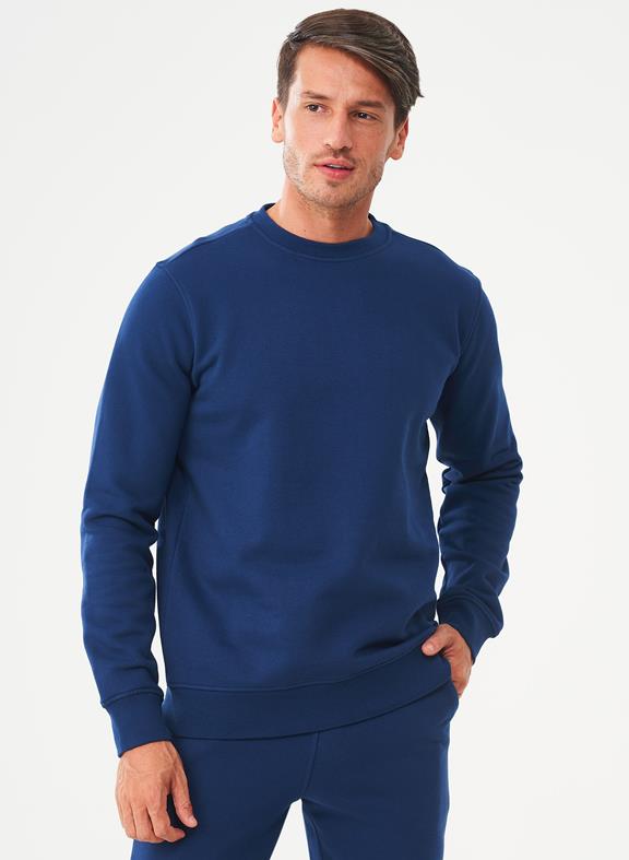 Sweatshirt Navy Blauw van Shop Like You Give a Damn