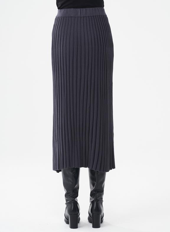 Knitted Maxi Skirt Dark Gray 4