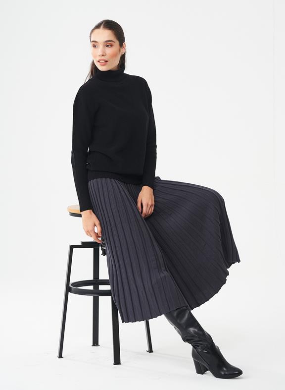 Knitted Maxi Skirt Dark Gray 6