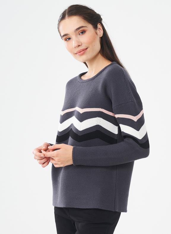 Sweater Zigzag Dark Grey 3