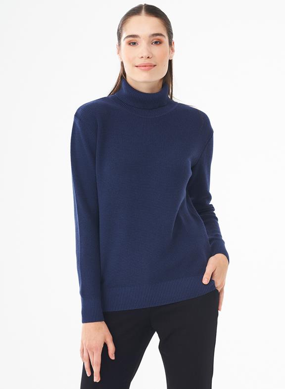 Turtleneck Sweater Dark Blue 1
