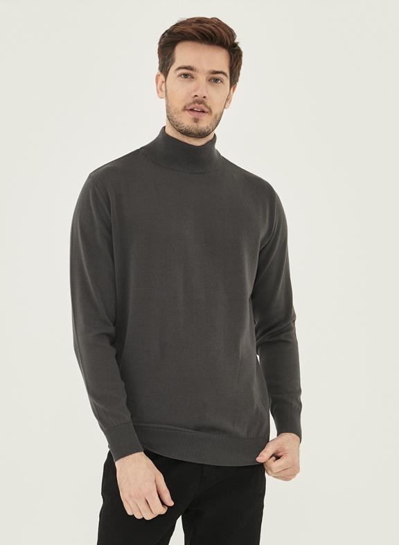 Turtleneck Sweater Dark Grey van Shop Like You Give a Damn