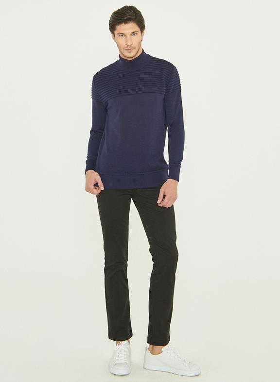 Turtleneck Sweater Dark Blue 2