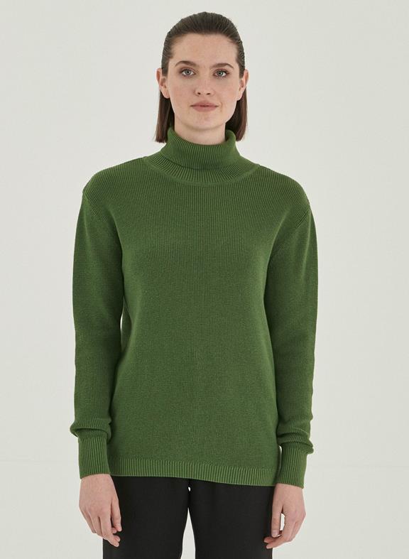 Turtleneck Sweater Dark Green 1