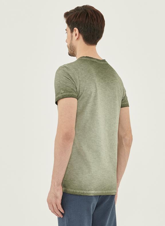 T-Shirt Bear Print Green 4
