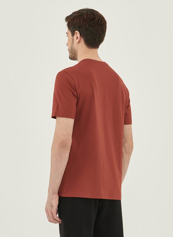 T-Shirt On Off Brown Red 4