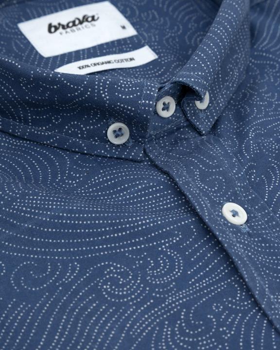 Windy Night Printed Shirt - Blue 3