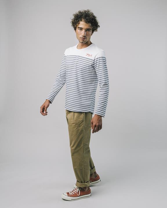  Long-Sleeved T-Shirt - Stripe White 5